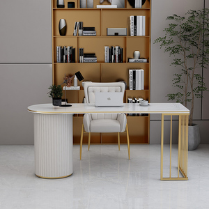 Escritorio Moderno de Lujo con Superficie de Piedra para Recepción, Negociación, Salón de Belleza, Consultorio Médico, Clínica de Estomatología, para Uso en Oficina - Product Image 3