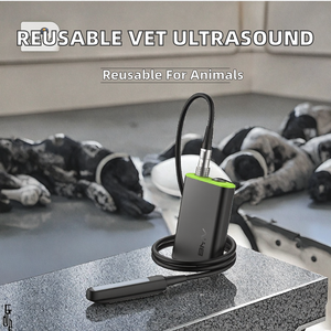 Meilleure sonde d'échographie vétérinaire réutilisable transrectale ZY-S7, noir et blanc, pour grands animaux, y compris bovins et équidés, AC - Product Image 2