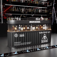 Comptoir de bar de style industriel, caisse enregistreuse, comptoir d'accueil commercial en fer forgé pour supermarché et bar à domicile