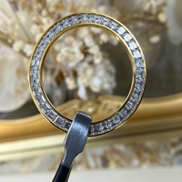 Montre de luxe QF sertie de diamants, mouvement 4130, montre mécanique de haute qualité