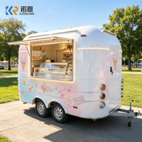 Camion de café mobile, remorque alimentaire, camion de restauration, chariot à boissons commercial, remorque de cuisine entièrement équipée