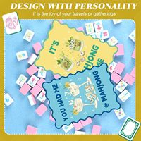 Outil de mélange de tuiles de Mahjong en PVC, 4 pièces, motifs variés, accessoire peu encombrant, compatible avec les kits de jeu de MahJong américain