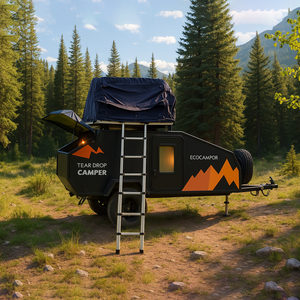 2025 Hotsale para Ecocamper All-Terrain Fiberglass Teardrop Camper con tienda en la azotea Compact Off-Road RV para Camping familiar - Product Image 1
