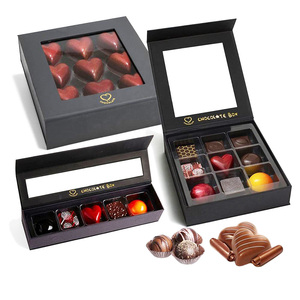 Sang Trọng <span class=keywords><strong>Truffle</strong></span> Sô Cô La Hộp Biểu Tượng Tùy Chỉnh Từ Đóng Cửa Sổ Rõ Ràng Cứng Nhắc Giấy Cấp Thực Phẩm Bao Bì Cho Ramadan Quà Tặng - Product Image 6