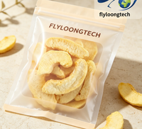 Frites de fruits verts frais lyophilisés en sachet, collation de pêches jaunes lyophilisées