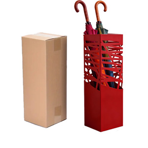 Robusto <span class=keywords><strong>Portaombrelli</strong></span> Quadrato in Metallo, Artigianale <span class=keywords><strong>Vintage</strong></span>, Impermeabile, Verniciato a Polvere, Autoportante per Interni ed Esterni - Product Image 1