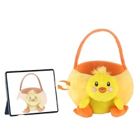 Panier d'oeufs de Pâques de dessin animé personnalisé Offre Spéciale panier de canard en peluche pour cadeaux d'enfants