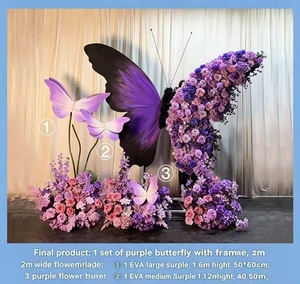 Giant Silk Butterfly Floral Arrangement Romantic Decor for Hotel Birthday Party Restaurant Check-In & Proposal Scene Ornaments - Product Image 5