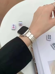 Bracelets de montre unisexes, nouveaux bracelets de montre en métal créatifs, 38 mm, 44 mm, bracelets de montre en acier inoxydable - Product Image 6