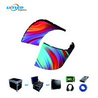 Écran LED flexible P1.25-P1.8 de forme irrégulière pour publicité intérieure, panneau vidéo 4K Full HD 3840Hz, OEM, haute luminosité, garantie 2 ans