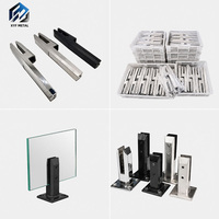 Support de fixation carré en acier inoxydable pour panneaux de verre trempé, idéal pour escaliers, balcons, piscines et clôtures – Vente directe usine