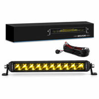 Barre lumineuse LED HSSH améliorée de 50 pouces 250W à une rangée avec rétroéclairage RGB, faisceau de conduite tout-terrain pour camion 4x4
