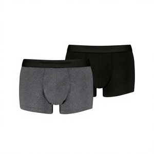 <b>Men's</b> branded Black Belted Mid-rise Solid Color Knitted 100% <b>Silk</b> <b>Boxer</b> Briefs Breathable Comfortable Underwear Size L-5XL - Product Image 2