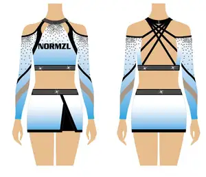 OEM adult Sexy Custom Printed Team Competition Rhinestones Cheerleading Uniforms for team