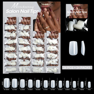 Nouveau produit : Patchs à ongles en ABS en forme de demi-lune, feuilles d'extension d'ongles à presser style français, 20 paquets/capsules, idéal pour les salons de manucure - Product Image 5