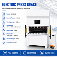 Prensa Plegadora Eléctrica de Doble Servoaccionamiento de 40T y 1000mm, SCS700 CNC, Máquina de Plegado de Chapa Metálica de Precisión, Sin Aceite