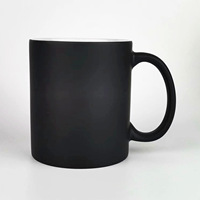 Mug de voyage en céramique à changement de couleur avec poignée en C, personnalisable DIY, finition mate, design créatif, style américain, fourni par le fabricant