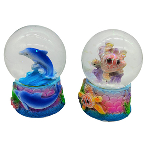 Simple Design Beautiful Color Design Hot Sale Ocean <b>Animal</b> Resin Water Ball Resin Souvenir - Product Image 1