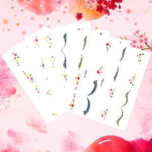 Adesivi per il trucco degli occhi <span class=keywords><strong>arcobaleno</strong></span> europei personalizzati tatuaggio temporaneo decorazione viso Eyeliner tatuaggio per feste OEM Friendly - Product Image 6