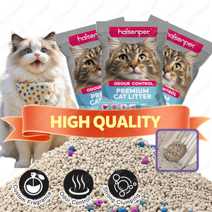 Agents de <span class=keywords><strong>recrutement</strong></span> Usine Granulés grossiers fins 0.5-4mm Verrouillage liquide rapide Formule à faible teneur en poussière Litière pour chat bentonite agglomérante au sodium - Product Image 1