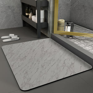 Alfombra de baño de tierra diatomeas rectangular antideslizante de secado rápido y absorbente para uso en el hogar, baño y aseo. - Product Image 1