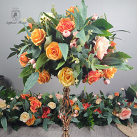 Nouveauté : Fleurs géantes artisanales, grandes fleurs artificielles en soie, centre de table pour la décoration de scène de mariage