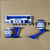 Logotipo personalizado de plástico megáfono fiesta deportiva animando ventilador divertido bocina de aire fiesta fabricante de ruido fuerte bocina Vuvuzela bocina de aire de plástico