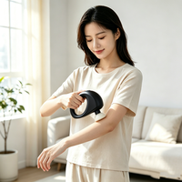 Masseur de tête en silicone interchangeable 2 en 1, outil de massage corporel profond portable pour la relaxation musculaire à domicile et au bureau