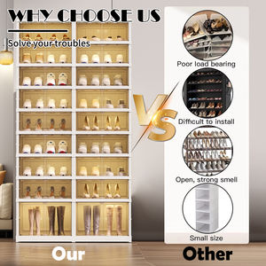 36 пар прозрачный ящик для хранения обуви Органайзер складной пластиковый шкаф для обуви - Product Image 5