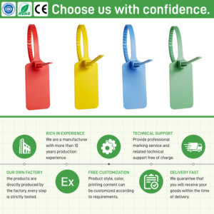 Sello <span class=keywords><strong>de</strong></span> Seguridad Desechable <span class=keywords><strong>de</strong></span> Plástico Numerado con Brida <span class=keywords><strong>de</strong></span> Cable Autoblocante para Camiones, Sello <span class=keywords><strong>de</strong></span> Seguridad para Embalaje ChenKe YF-301 300MM Fácil <span class=keywords><strong>de</strong></span> Usar - Product Image 5