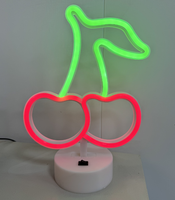 Lampe de bureau LED néon à motif anime avec base solide, placement facile, éclairage d'ambiance élégant pour bureau, chambre à coucher, ornement