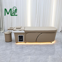 Lit de lavage de cheveux pour salon de beauté, lit de massage thaïlandais, unité de spa capillaire avec vapeur et circulation d'eau pour traitement de la tête