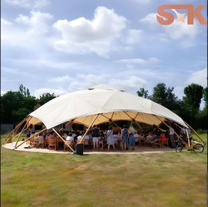 Star Valley Portable Mobile House Large Outdoor Glamping Pavilion <b>for</b> Event Wedding Party With Wooden <b>Frame</b> <b>Canvas</b> Roof SXKON - Product Image 4