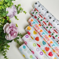 Papier de soie recyclé imprimé coloré 17 g/m² 70*50 cm, idéal pour l'emballage de cadeaux, de vêtements et de fleurs