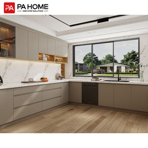 PA 2025 Tendances Moderne Villa Hôtel Cuisine Garde-Manger Armoire Avec Système De Levage Porte En Verre Et Finition En Métal - Product Image 4