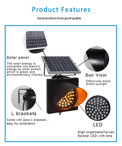 Prezzo di fabbrica 300mm di energia solare prodotti di avviso di traffico prodotti a LED luce di avvertimento per la carreggiata - Product Image 4