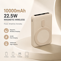 Batterie externe magnétique ultra-portable 10000 mAh, charge sans fil 15W, chargeur rapide PD, câble intégré, vente en gros OEM