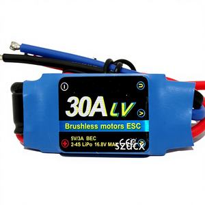 Controlador electrónico de velocidad (ESC) personalizable de 30A para aeronaves de control remoto de ala fija, ESC sin escobillas de 2-6S para drones - Product Image 2