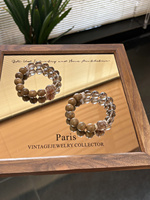 Bracelet en cristal naturel rouge bois fumé Sinyore