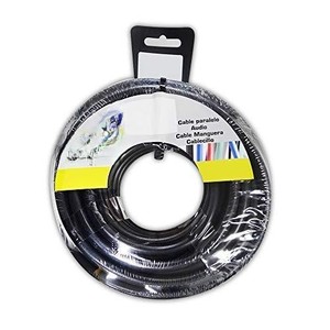 Enrouleur de tuyau tubulaire H05VV-F 3G 1,00 mm noir, 50 m, idéal pour les connexions électriques et l'utilisation en extérieur. - Product Image 1