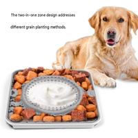 Grand bol d'alimentation anti-éclaboussures en silicone à forte aspiration pour chats et chiens, mignon, de qualité alimentaire et écologique