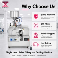 Machine de remplissage et de scellage ultrasonique à tête unique avec sonde haute fréquence pour tubes laminés de crème cosmétique