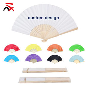 FAI DA TE Bianco di Bambù Ventaglio Pieghevole Ventilatore Tenuto In Mano di Carta Piegato Fan per la Cerimonia Nuziale Del Partito e Della Decorazione Della Casa - Product Image 1