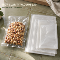 Sacs sous vide robustes en PA/PE coextrudé à 7 couches, lisses et brillants, 240 microns, avec encoche de déchirement, thermoscellables, étanches, pour vente en gros et OEM