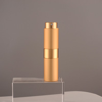 Atomiseur de parfum rechargeable en aluminium à rotation de luxe de 15ml