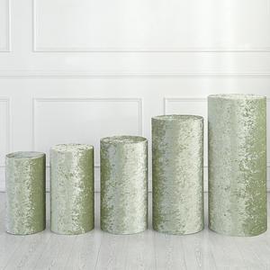 Ezmek kadife Spandex silindir kapak kek Plinths elastik kaide düğün dekorasyon için kaide <span class=keywords><strong>stand</strong></span>ı kapak kapakları - Product Image 6