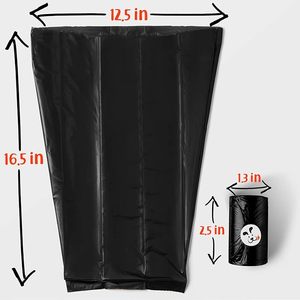 HENGCHUN Brand $0.5/ROLL Stock Offset Printing Garbage <b>Bag</b> T-shirt HDPE LDPE Black Color Heat <b>Seal</b> Disposable Customizable - Product Image 4