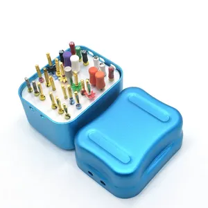 Dental <b>Metal</b> Sterilizer Case <b>Box</b> Manual Dental Bur Stand for Endo <b>Files</b> Rotary <b>Files</b> - Product Image 2