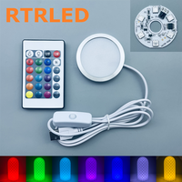 Luz LED USB 5V, RGB con Control Remoto IR, Iluminación Bajo Muebles con Base Impresa en 3D, Kit de Lámpara LED Bambu Lab 001 para Impresión 3D