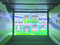 Simulateur de football à tirs au but, terrain de jeux intérieur, jeux de football interactifs, simulateur de football virtuel